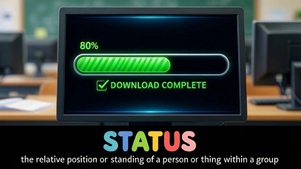 English Illustration for status